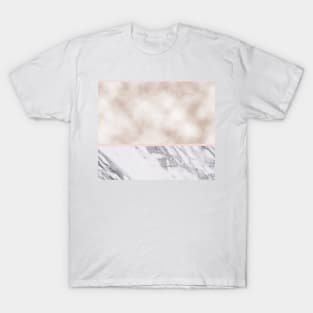 Pearl rose gold with marble T-Shirt